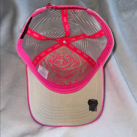 VON DUTCH VIBRANT PINK CLASSIC TRUCKER HAT - BRAND NEW & UNWORN 🩷 - Picture 5 of 10
